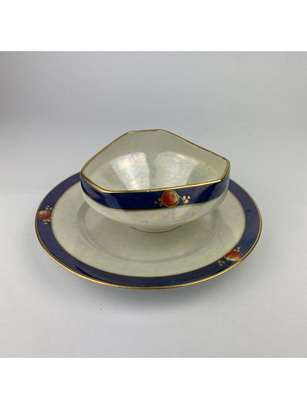 Stouffer Studio Cream Bouillon Bowl Cup And Saucer Saucer Pearlescent
